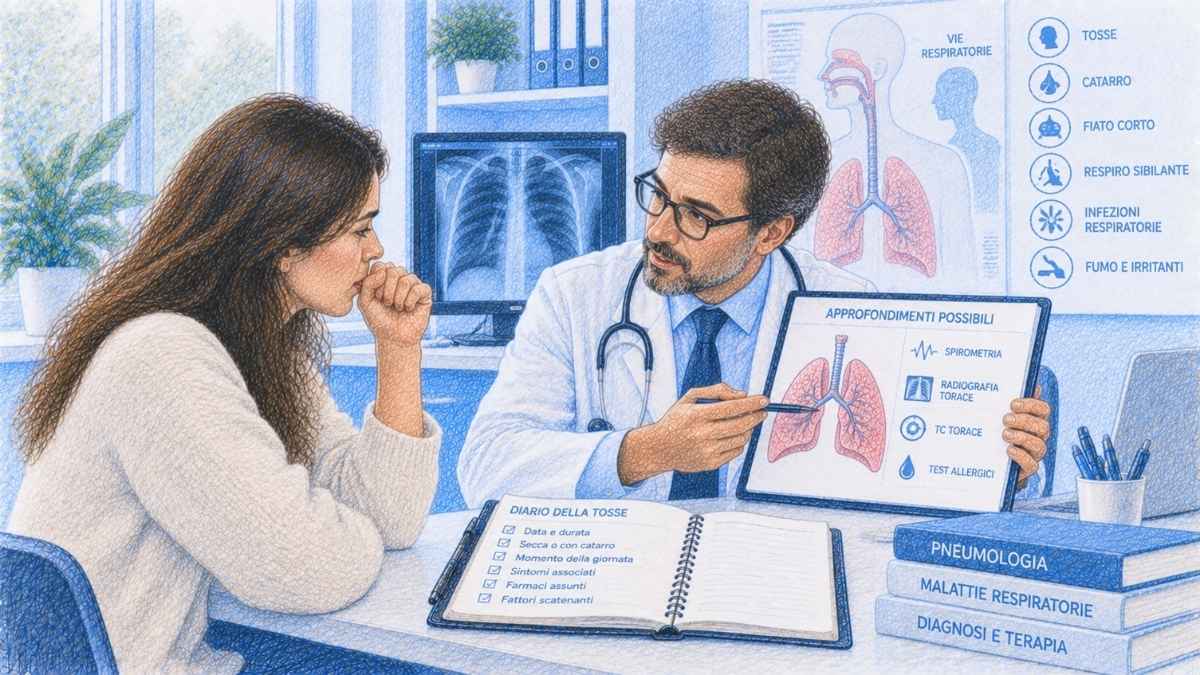 Tosse persistente Come si svolge la visita pneumologica per la tosse persistente